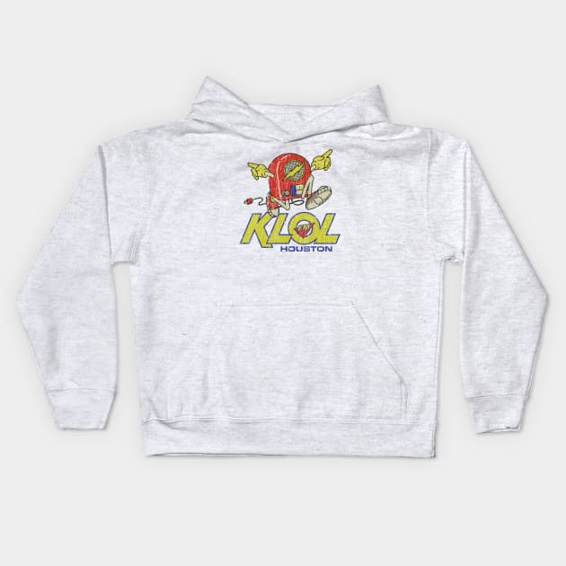 KLOL FM Houston 1970 Kids Hoodie by JCD666